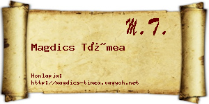 Magdics Tímea névjegykártya
